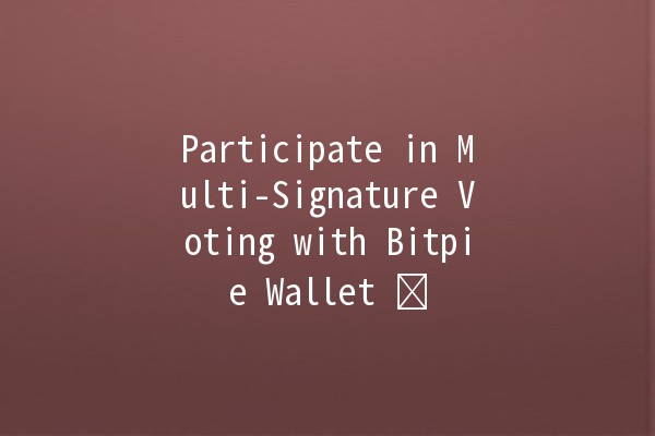 Participate in Multi-Signature Voting with Bitpie Wallet 🗳️🔐